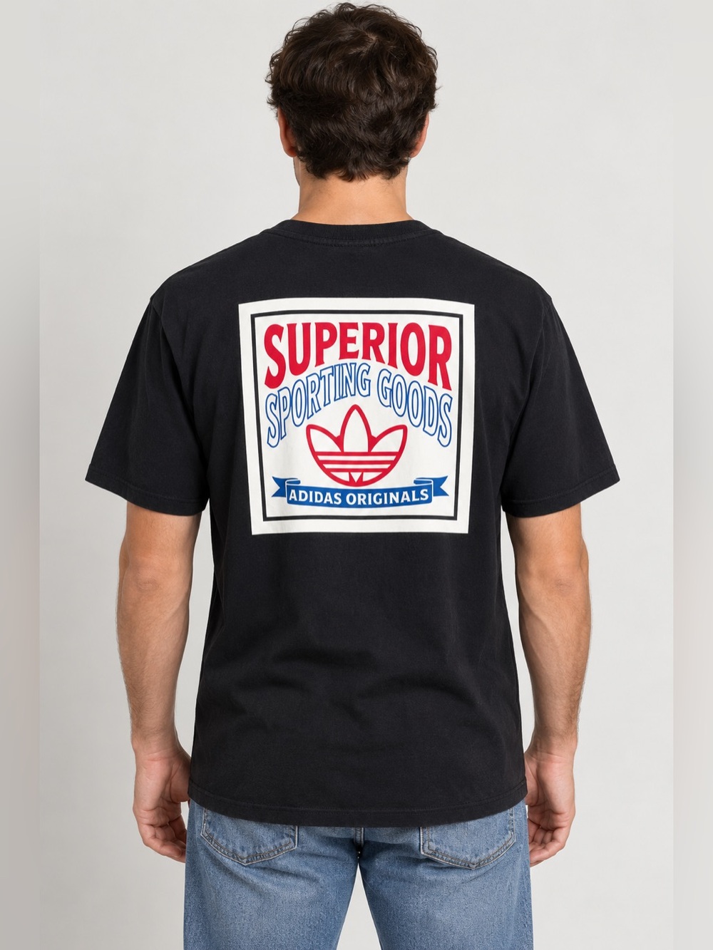 adidas Originals Superior Sporting Goods Graphic Tee Black Men’s M 21x29